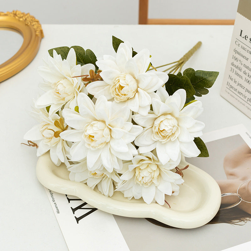 Bulk 16" Artificial Dahlia Bush Flowers Dahlia Arrangement Wholesale