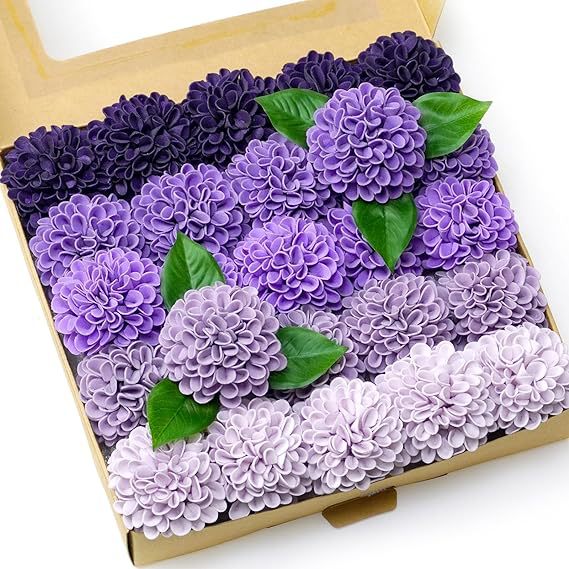 Bulk Artificial Dahlia Flowers Box 1970s Theme Wedding Floral with Stem for Wedding Centerpieces Arrangements Wholesale