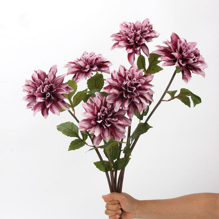 Bulk 21 inches Tall Dahlia Real Touch Flower Stem Spray Wholesale