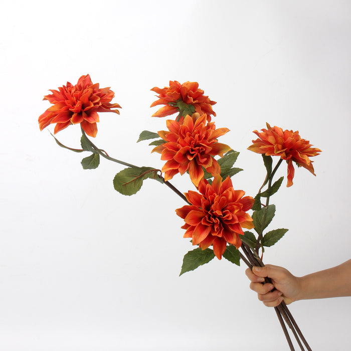 Bulk 21 inches Tall Dahlia Real Touch Flower Stem Spray Wholesale