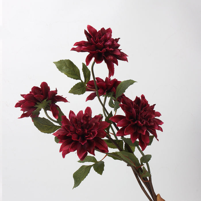 Bulk 21 inches Tall Dahlia Real Touch Flower Stem Spray Wholesale