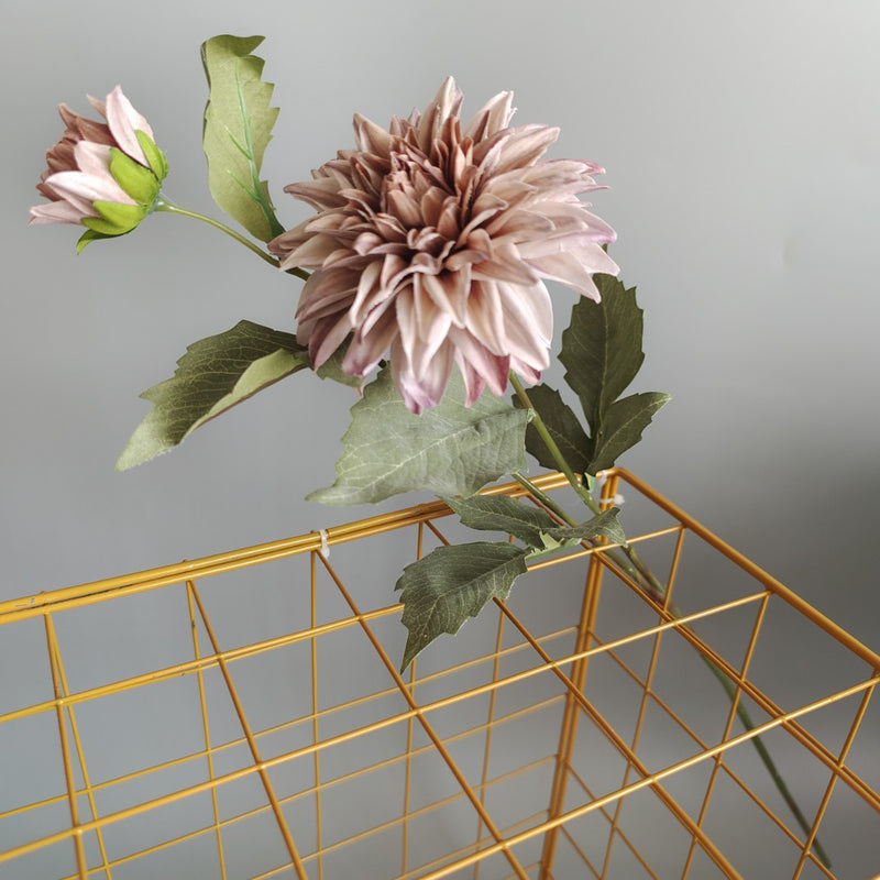 Bulk 29" Vintage Floral Dahlia Stem Spray Real Touch Floral Wholesale