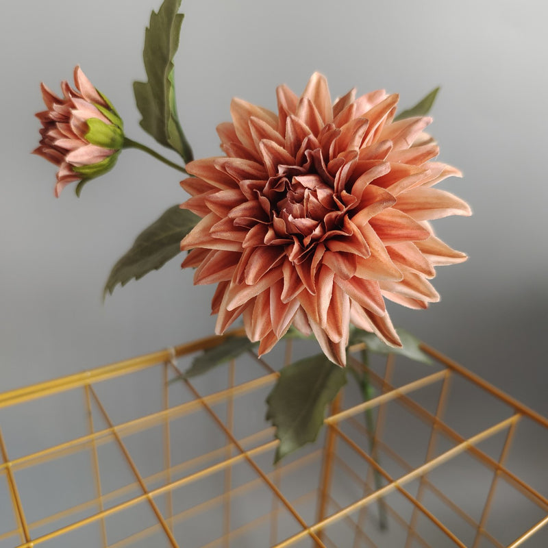 Bulk 29" Vintage Floral Dahlia Stem Spray Real Touch Floral Wholesale