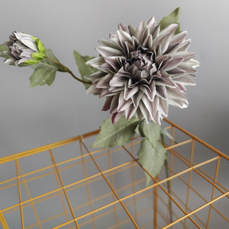 Bulk 29" Vintage Floral Dahlia Stem Spray Real Touch Floral Wholesale