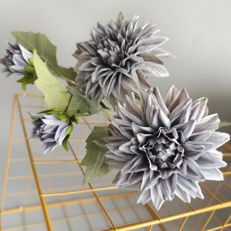 Bulk 29" Vintage Floral Dahlia Stem Spray Real Touch Floral Wholesale