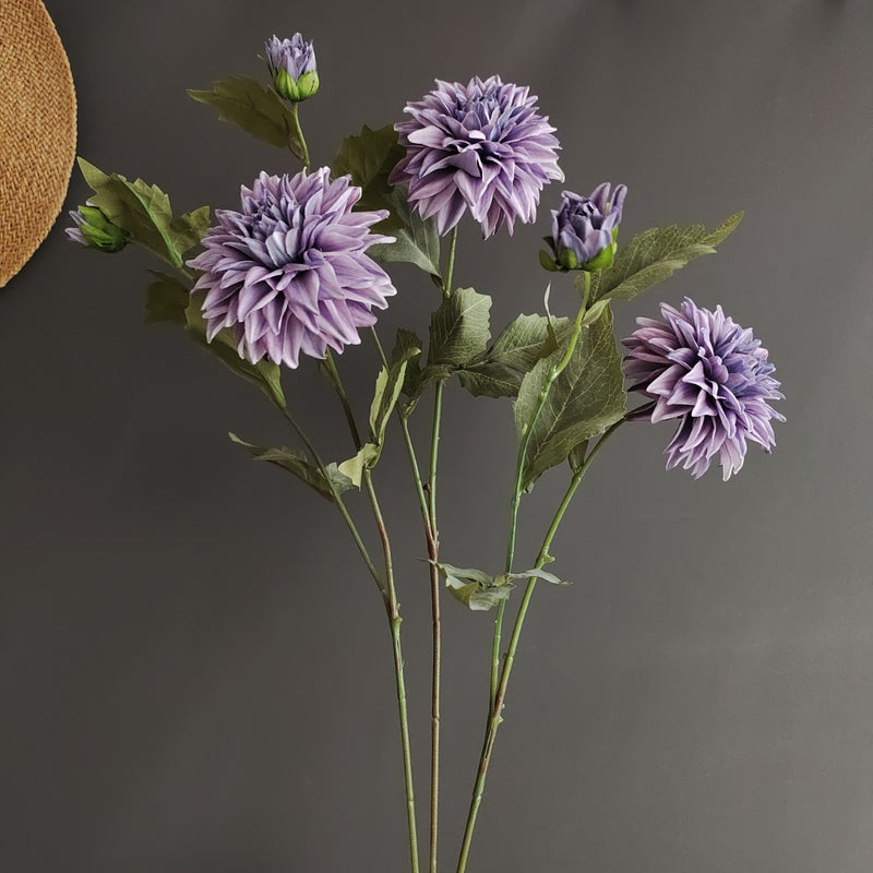 Bulk 29" Vintage Floral Dahlia Stem Spray Real Touch Floral Wholesale