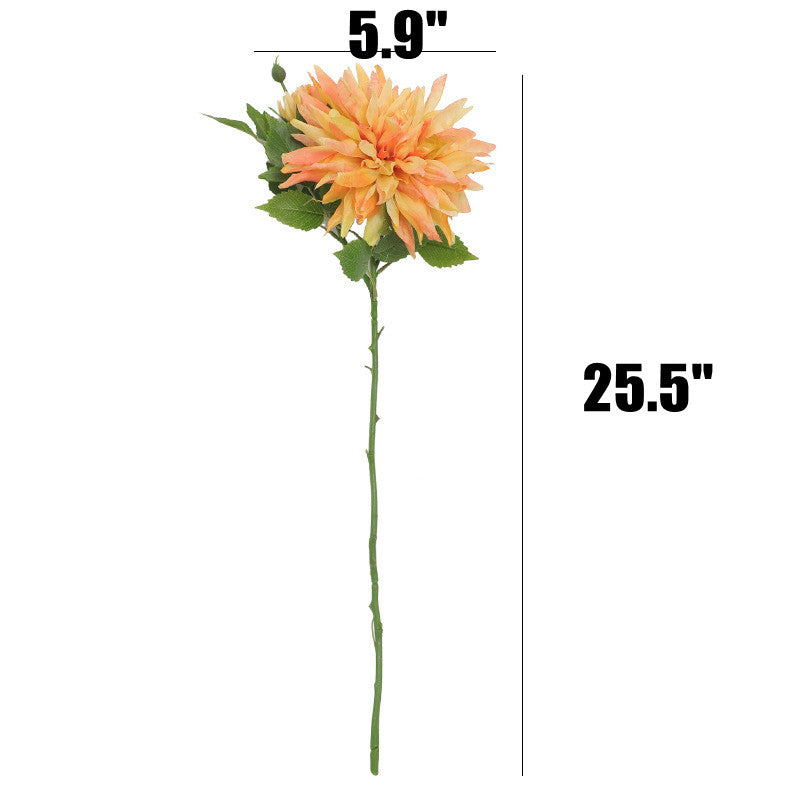Bulk 25.5 Inch Artificial Autumn Hued Dahlia Stems - Realistic Fake Flowers for Floral Arrangements, Home Decor, Wedding, Thanksgiving Decorations Wholesale