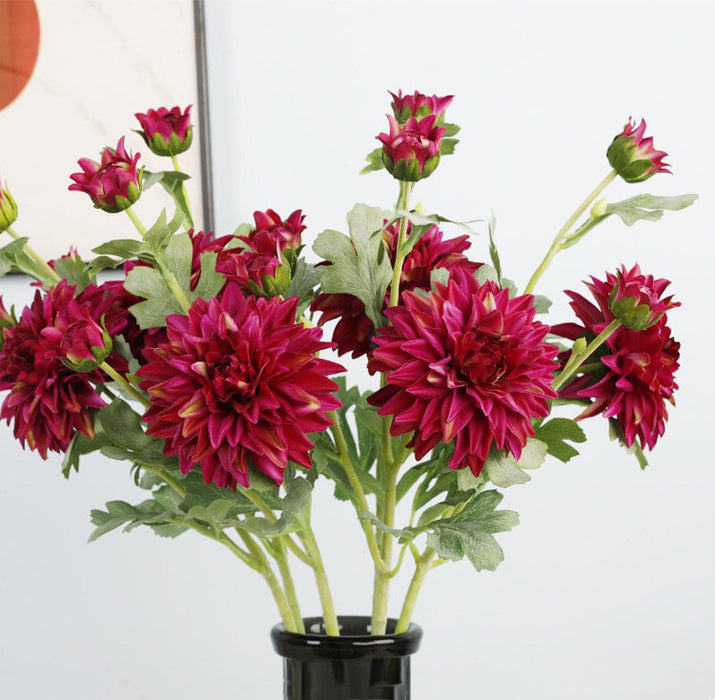 Bulk 24 inches Tall Dahlia Real Touch Stem Spray Artificial Dahlia Flowers Wholesale