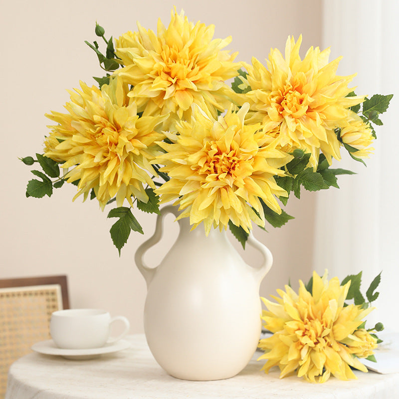 Bulk 25.5 Inch Artificial Autumn Hued Dahlia Stems - Realistic Fake Flowers for Floral Arrangements, Home Decor, Wedding, Thanksgiving Decorations Wholesale