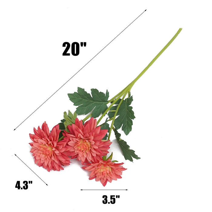 Bulk 20 inches Tall Dahlia Stem Spray Artificial Dahlia Silk Flowers Wholesale