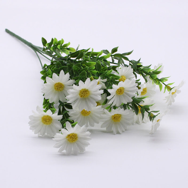 Fleurs de marguerites artificielles en vrac Arbustes résistants aux UV Plantes pour l'extérieur Vente en gros