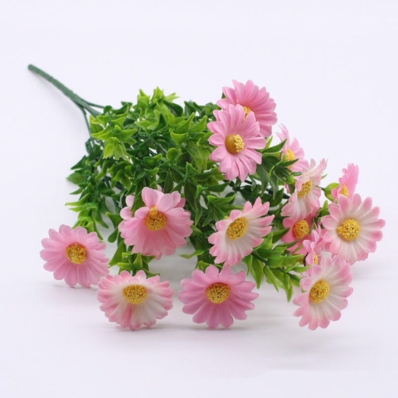 Fleurs de marguerites artificielles en vrac Arbustes résistants aux UV Plantes pour l'extérieur Vente en gros