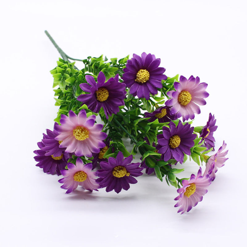 Fleurs de marguerites artificielles en vrac Arbustes résistants aux UV Plantes pour l'extérieur Vente en gros