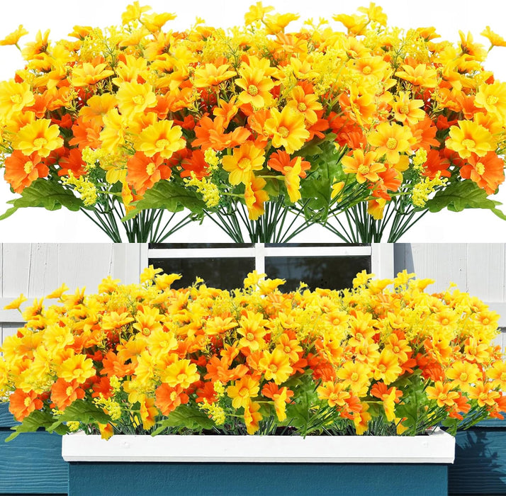 Clearance Bulk Daisy Bush Artificial Fall Flowers for Outdoors and Indoors Wholesale