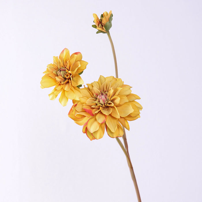 Bulk 26.7 inches Tall Retro Dahlia Spray Branch Faux Silk Flowers Wholesale