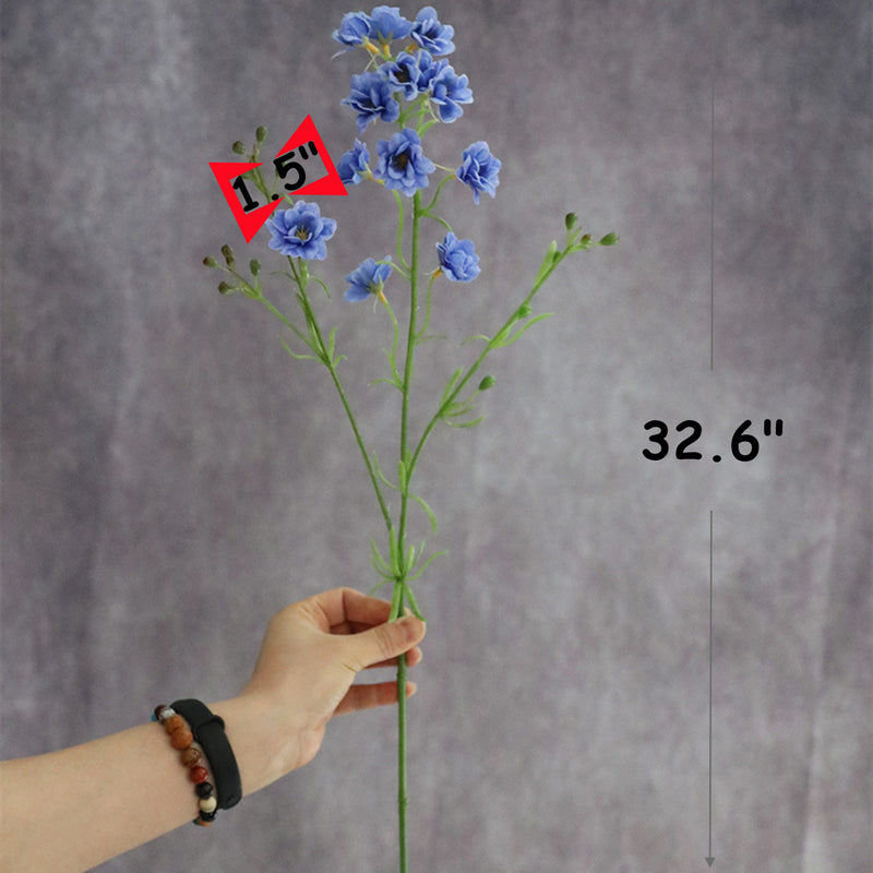 Bulk 32" Delphinium Stems Spray Silk Flowers Centerpieces Wholesale