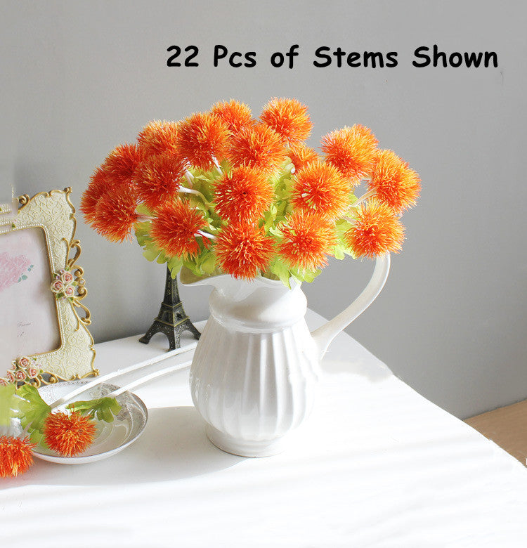 Tiges de fleurs en boule de Linn Dianthus Barbatus en vrac, toucher réel, vente en gros 