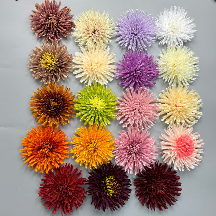 Bulk 50pcs 7" Dragon's Claw Chrysanthemum Flower Heads for Crafts Wholesale