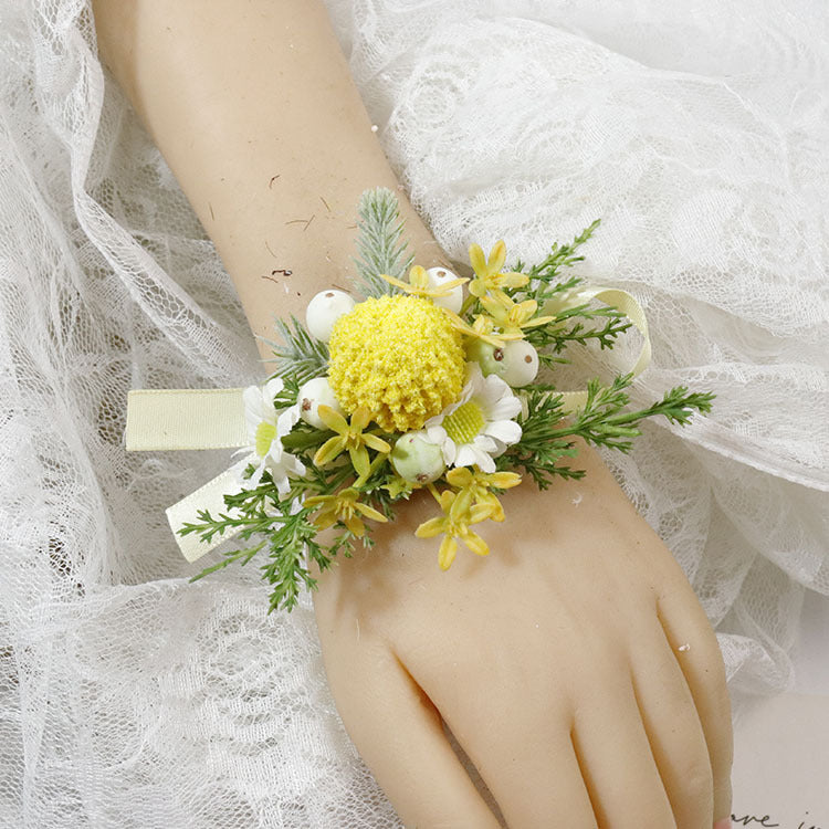 Bulk Yellow Corsage and Boutonniere Rustic Vintage Weddings Proms Wholesale