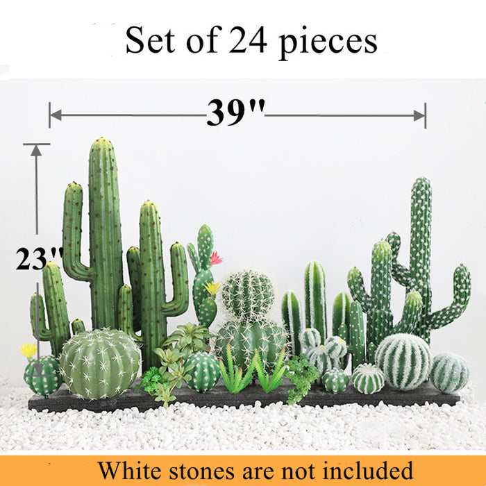 Bulk Set of Cactus Stems Landscaping Faux Succulents Plants Wholesale