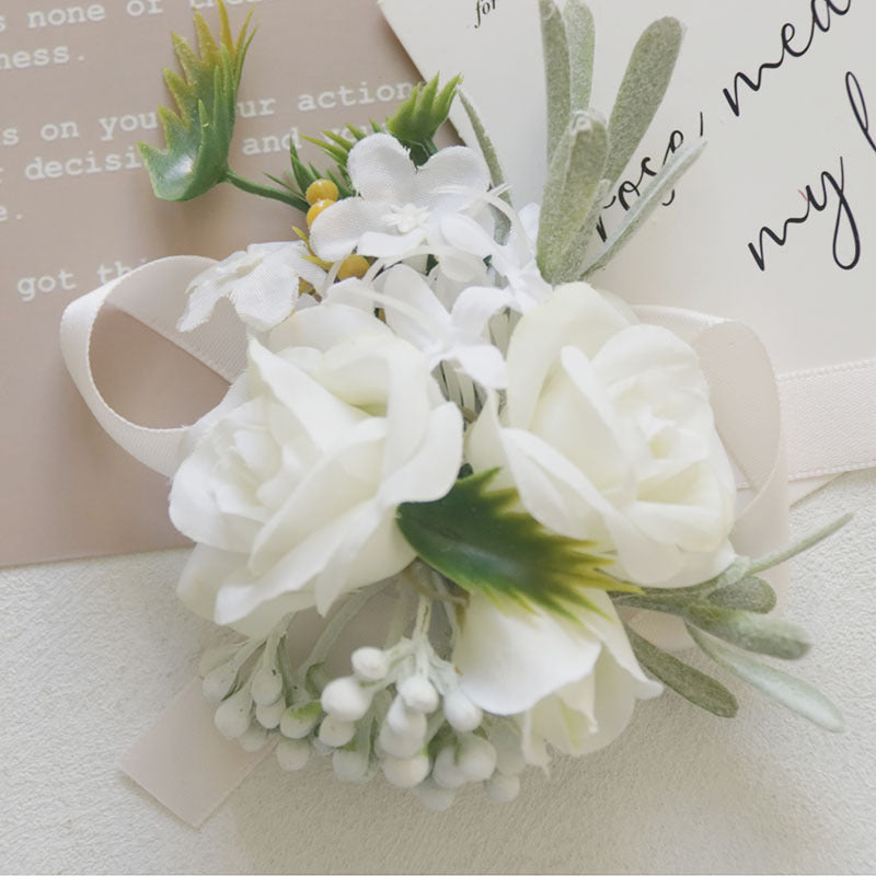 Bulk White Corsage and Boutonniere Rustic Vintage Weddings Proms Wholesale