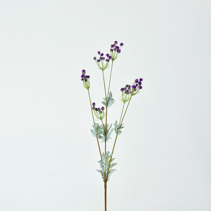 Branches de gerbe d'Emilia Sonchifolia en vrac de 28 pouces, fausses fleurs violettes en gros 