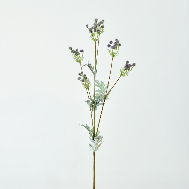 Branches de gerbe d'Emilia Sonchifolia en vrac de 28 pouces, fausses fleurs violettes en gros 