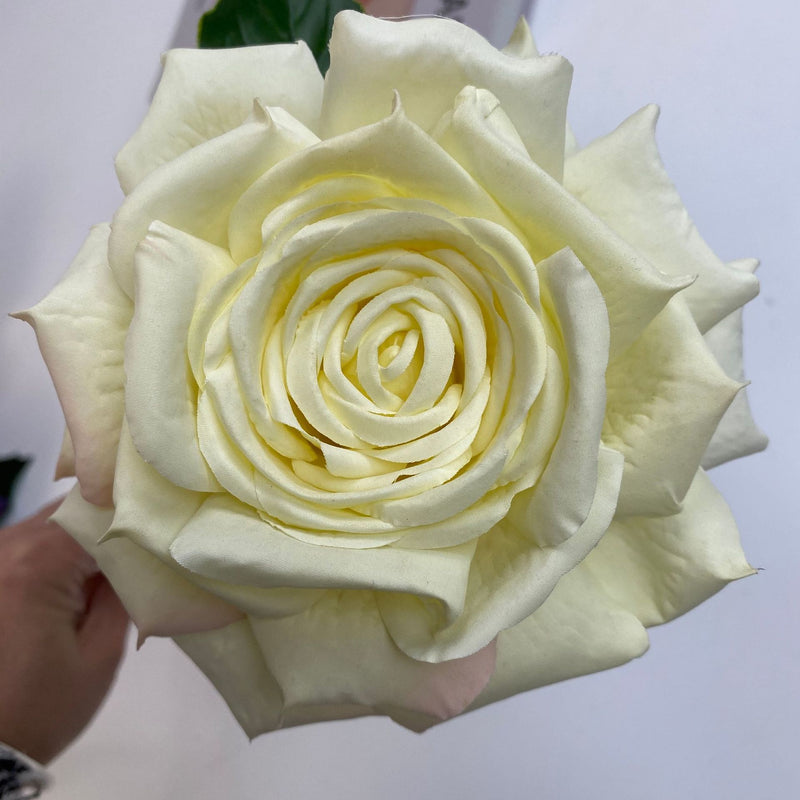 Bulk Exclusive 40Pcs Retro 1970s Theme Teal Tea Rose Long Stems Silk Flowers Artificial Wholesale