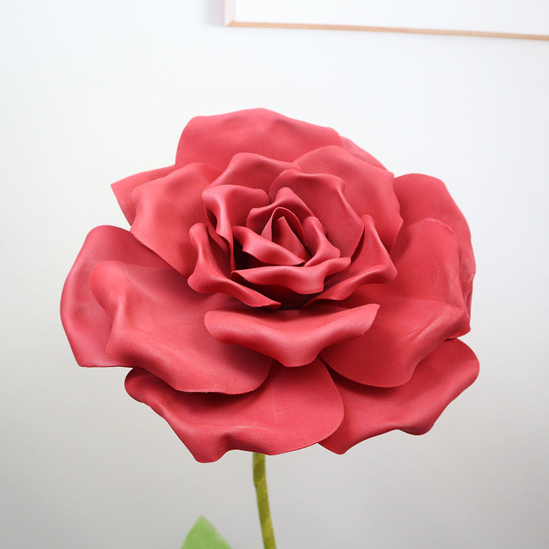 Bulk Extra Large Giant Artificial Rose Flower Heads for Wedding Party Photography Mall Shop Wholesale