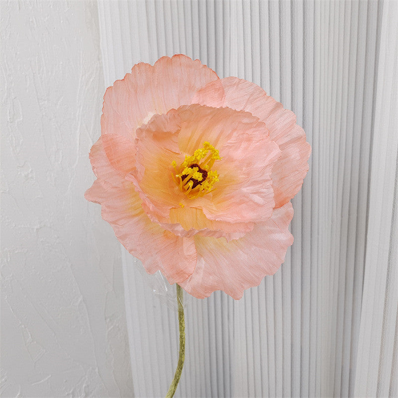 Bulk Extra Large 41" Poppy Long Stems Artificial Silk Flowers for Tall Vases Wholesale