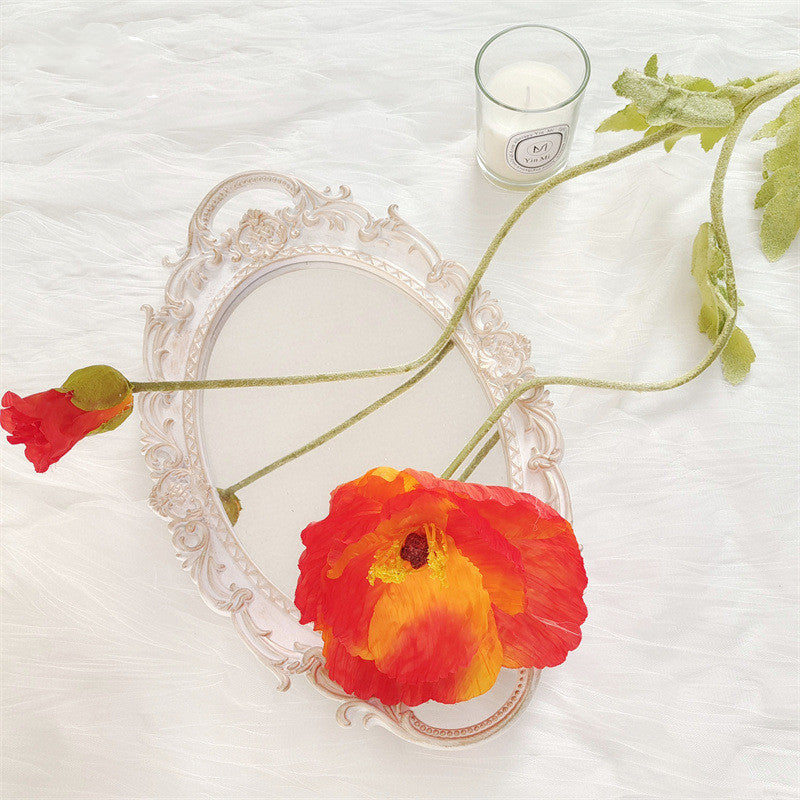 Bulk Extra Large 41" Poppy Long Stems Artificial Silk Flowers for Tall Vases Wholesale