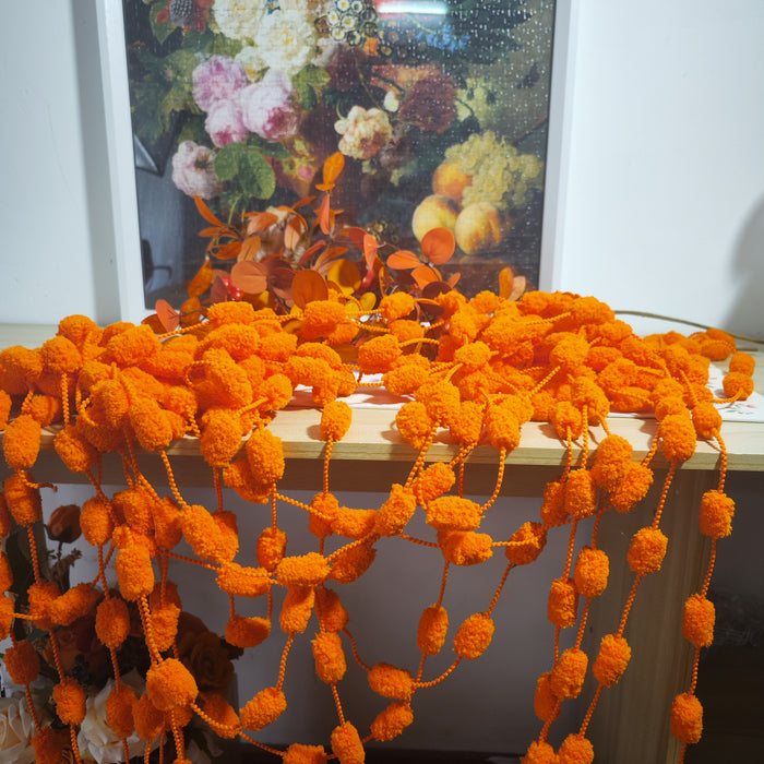 Bulk Exclusive 43 Yard Extra Long Marigold Garland for Wedding Party Fall Mantle Diwali Floral Arrangements Wholesale