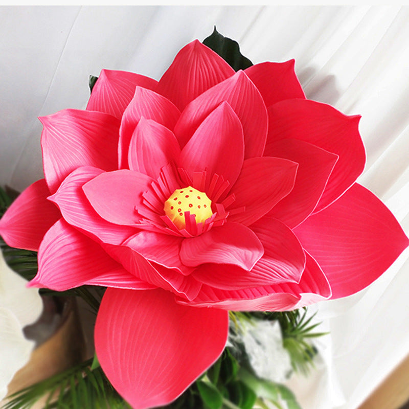 Bulk Extra Size Lotus Foam Flower Heads Giant Flowers Photo Mall Prop Wholesale