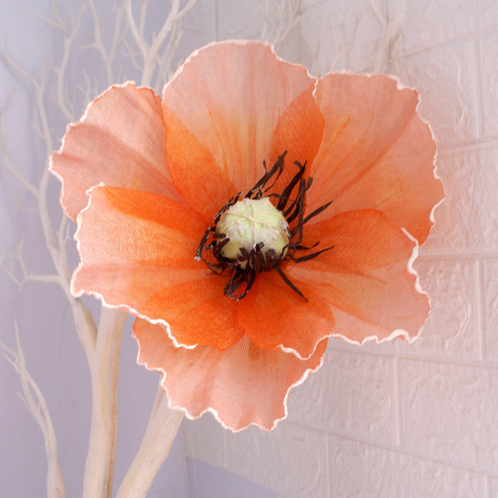 Bulk Extra Size Poppy Yarns Flower Head Photo Mall Prop Wholesale