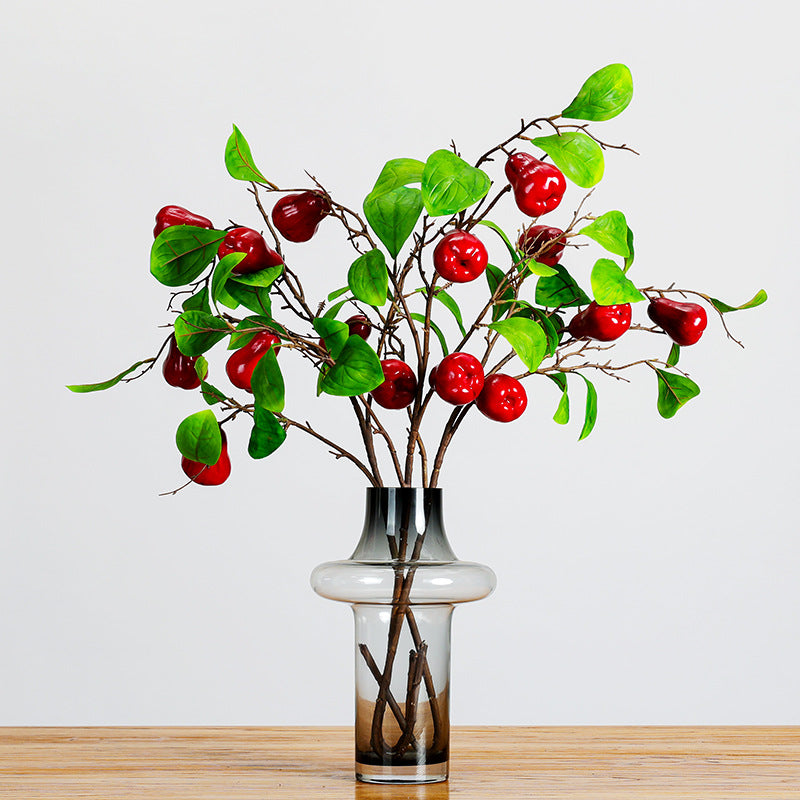 Bulk 37" Extra Tall Artificial Wax Apple Fruit Stems for Floor Vase Decor Wholesale