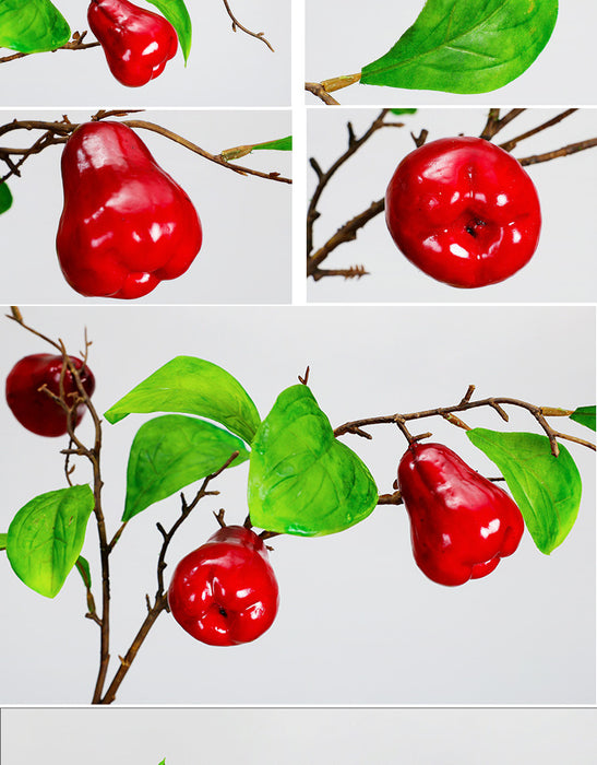 Bulk 37" Extra Tall Artificial Wax Apple Fruit Stems for Floor Vase Decor Wholesale