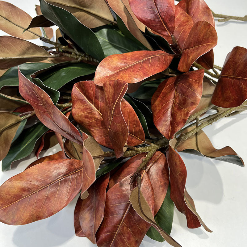 Branche de magnolia extra large de 43 pouces en vrac, feuille au toucher réaliste, longue tige pour grands vases, vente en gros 