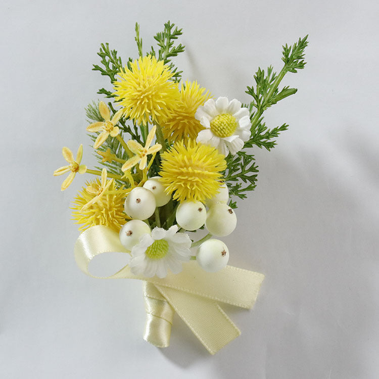 Bulk Yellow Corsage and Boutonniere Rustic Vintage Weddings Proms Wholesale