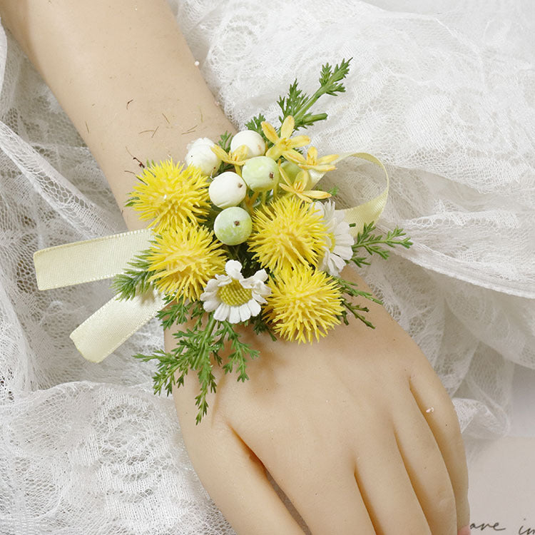 Bulk Yellow Corsage and Boutonniere Rustic Vintage Weddings Proms Wholesale