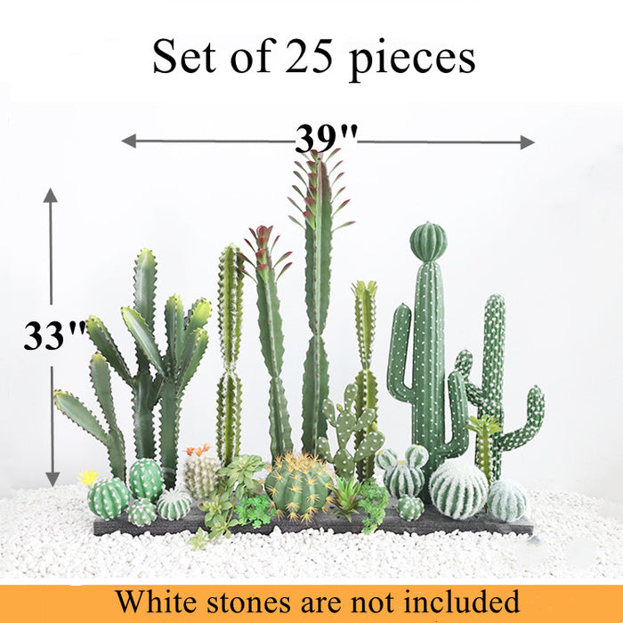 Bulk Set of Cactus Stems Landscaping Faux Succulents Plants Wholesale