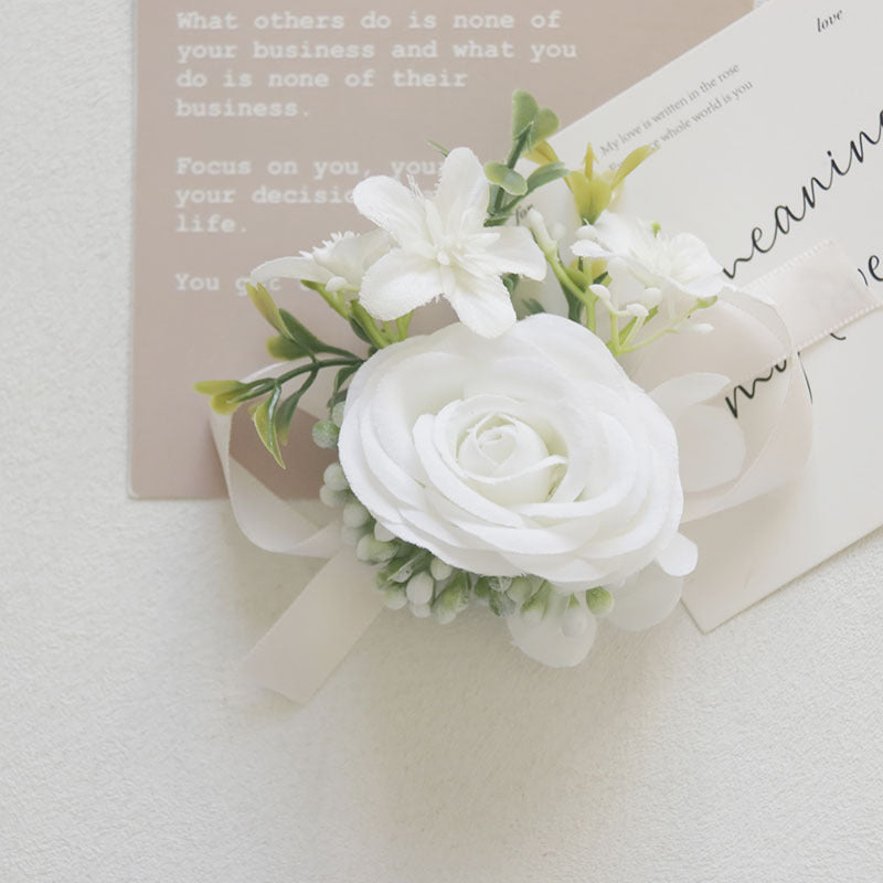 Bulk White Corsage and Boutonniere Rustic Vintage Weddings Proms Wholesale