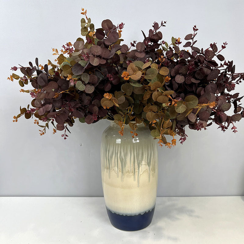 Bulk 27.5" Artificial Plants Silk Eucalyptus Leaves Branches Floral Arrangement Wholesale