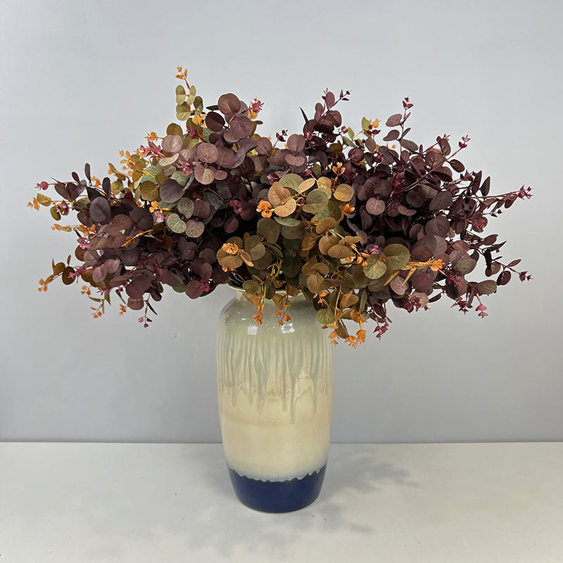 Bulk 27.5" Artificial Plants Silk Eucalyptus Leaves Branches Floral Arrangement Wholesale