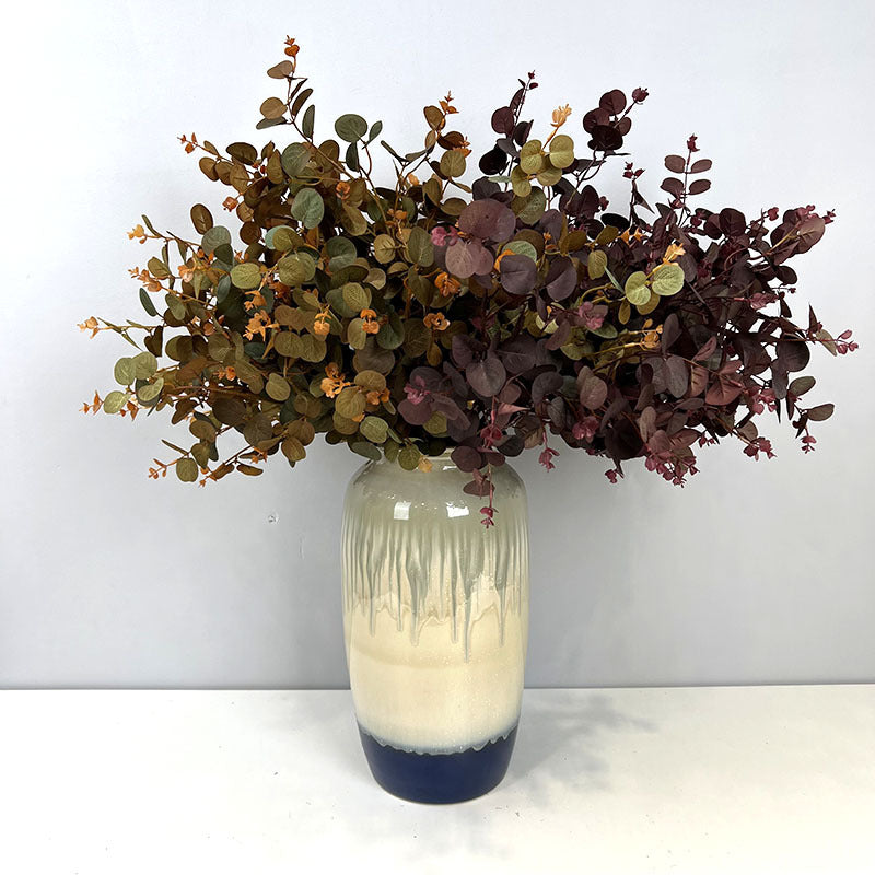 Bulk 27.5" Artificial Plants Silk Eucalyptus Leaves Branches Floral Arrangement Wholesale
