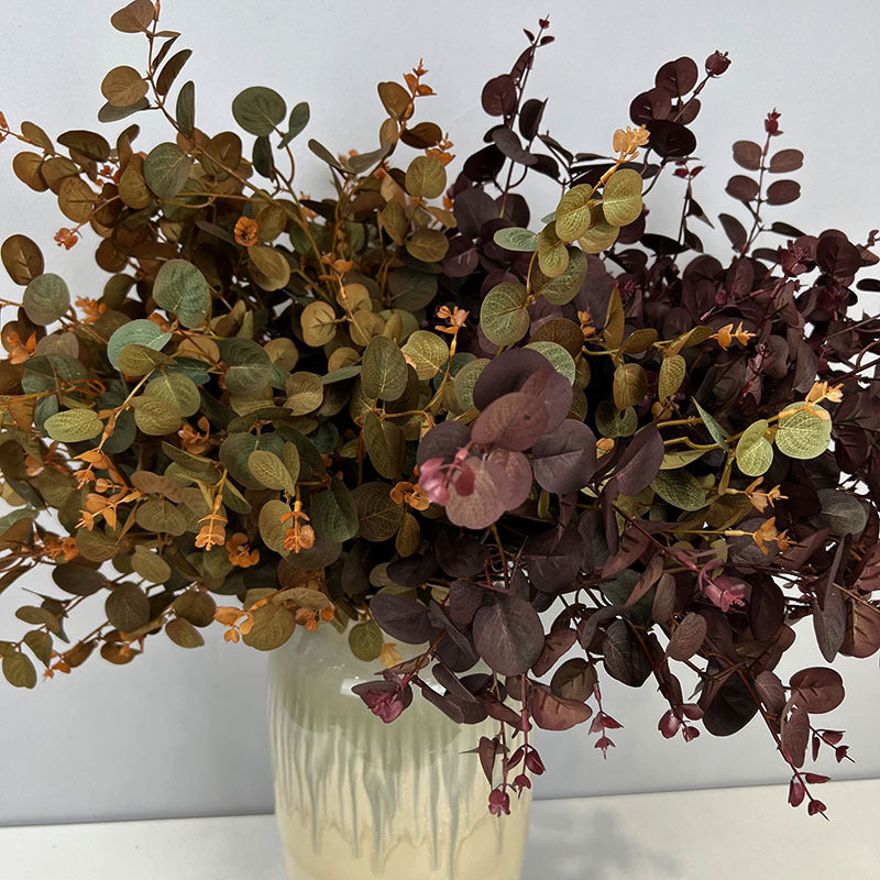 Bulk 27.5" Artificial Plants Silk Eucalyptus Leaves Branches Floral Arrangement Wholesale