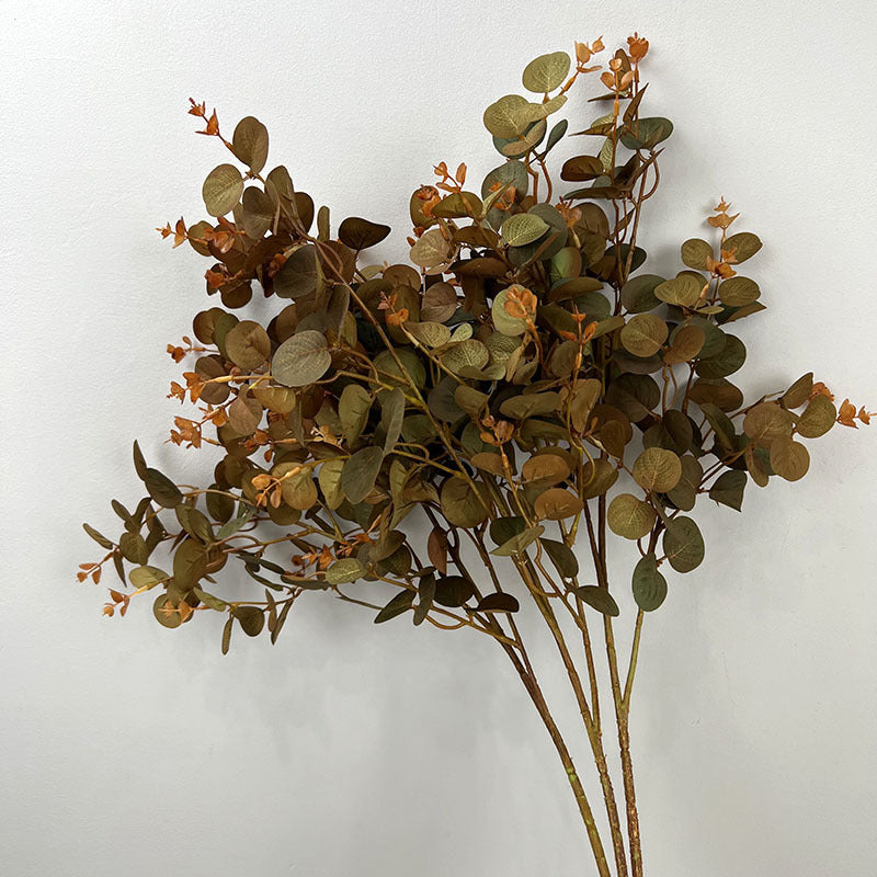 Bulk 27.5" Artificial Plants Silk Eucalyptus Leaves Branches Floral Arrangement Wholesale
