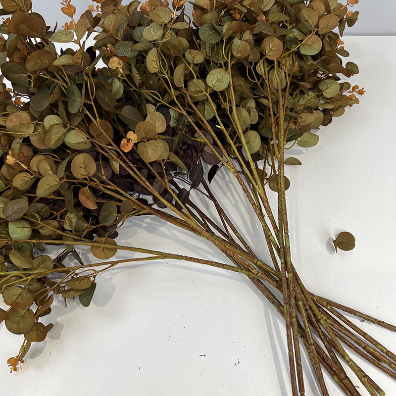 Bulk 27.5" Artificial Plants Silk Eucalyptus Leaves Branches Floral Arrangement Wholesale