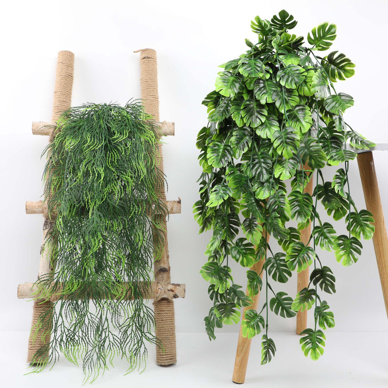 fake hanging wall plants Bulk Fake Hanging Plants Artificial Ivy Greenery Leaves for Wedding Wa — Artificialmerch