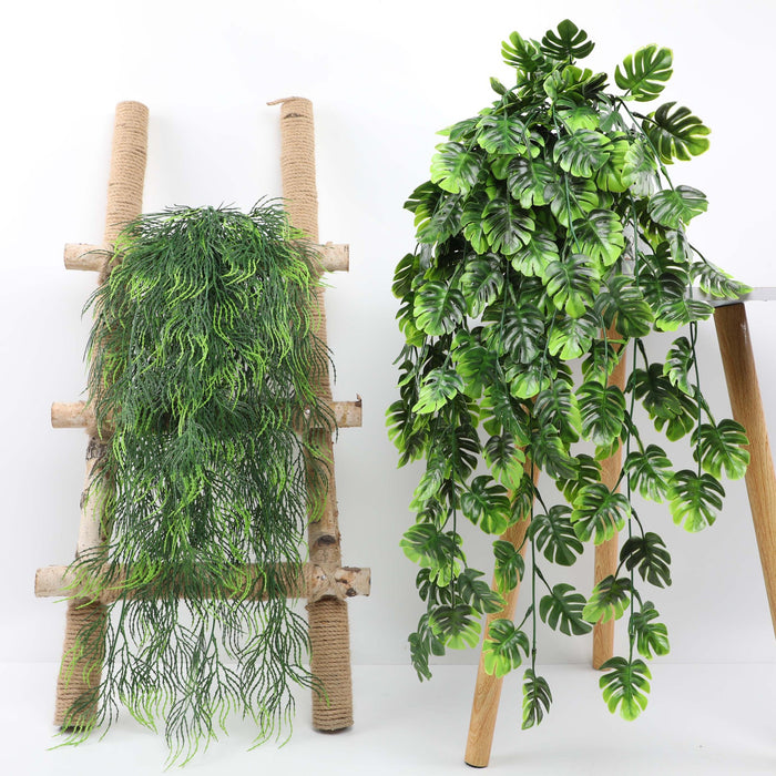 4-Pack Artificial Hanging Plants - Fake Ivy Vines for Wall, Porch, Garden  Wedding Decorations (Basket Not Included)
