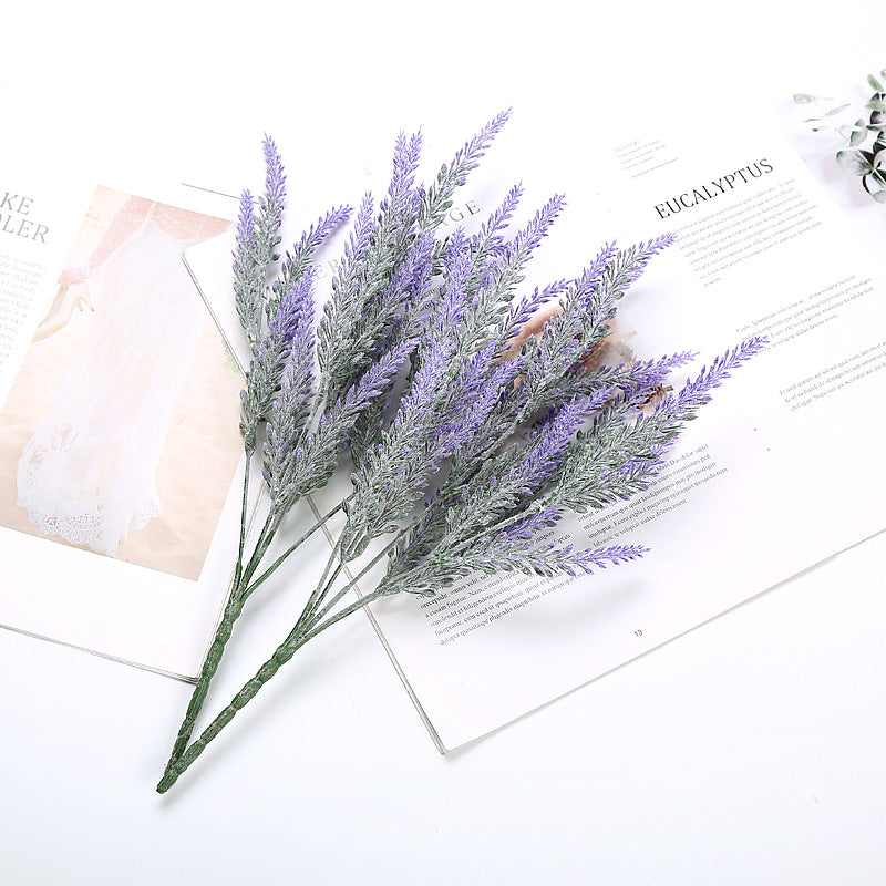 Lot de 5 buissons de lavande violette en vrac - Fleurs artificielles de lilas pour bouquet de mariage, centres de table et décoration d'arrangement floral - Vente en gros 